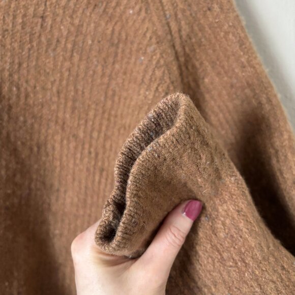 The Simple Folk Wool Maple Brown Knit Hoodie Sweater Womens XS Cabincore Scandi - Picture 13 of 15